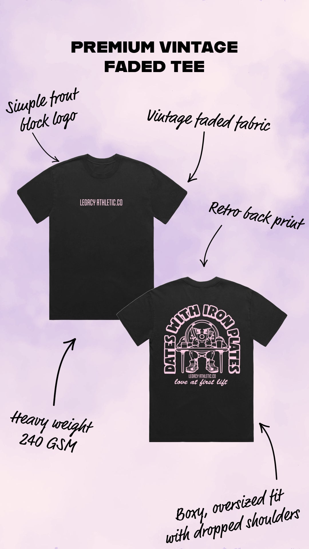 PREMIUM VINTAGE FADED BLACK TEE