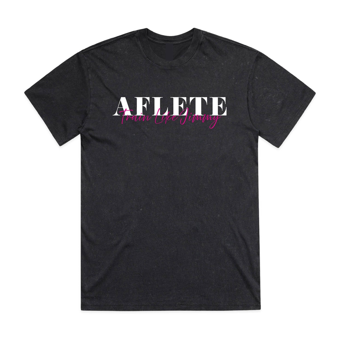 AFLETE 'TRAIN LIKE JIMMY' - OVERSIZED BLACK STONE WASH TRIBUTE TEE