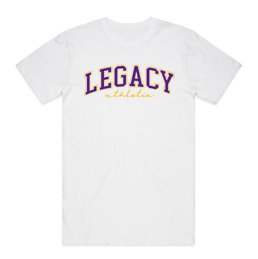 COLLEGE TEE LAKERS INSPIRED on WHITE