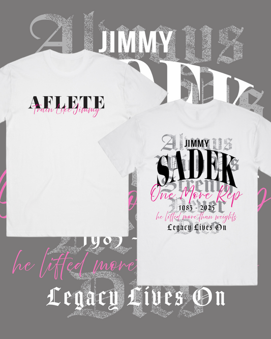AFLETE 'TRAIN LIKE JIMMY' - OVERSIZED WHITE TRIBUTE TEE