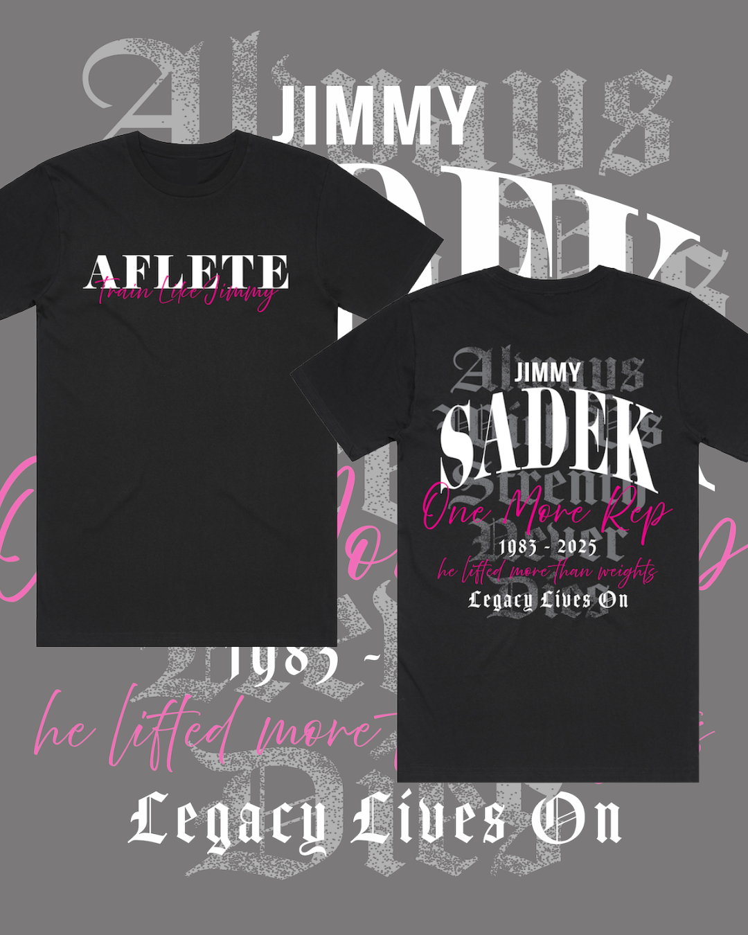 AFLETE 'TRAIN LIKE JIMMY' - BLACK LEGACY FIT TRIBUTE TEE