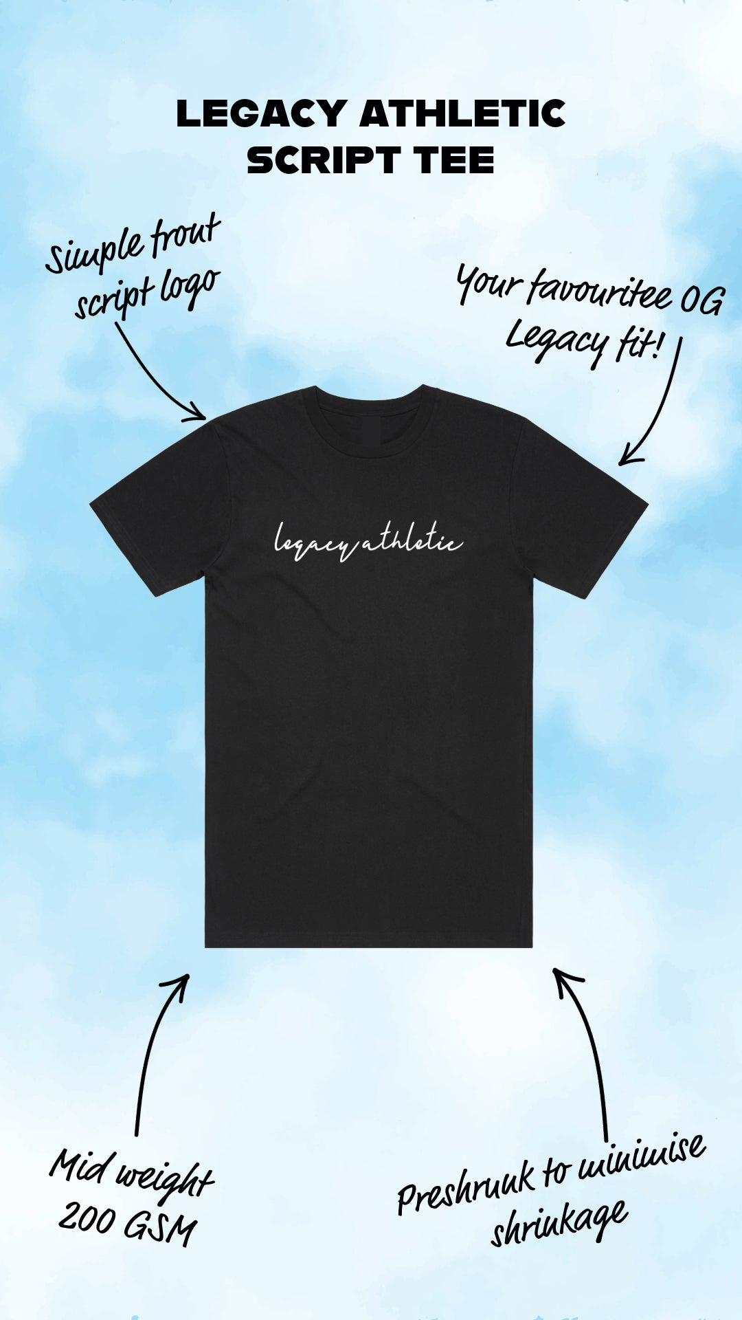 LEGACY ATHLETIC SCRIPT TEE